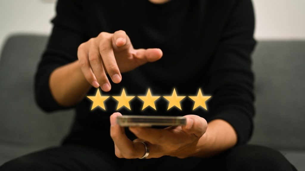 social proof marketing 5 star review